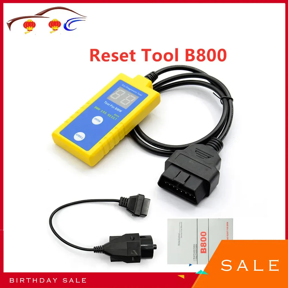 Auto Airbag Reset Tool B800 Code Reader B 800 Fit E36 E46 E34 E38 E39 Z3 Z4 X5 Scan Tool