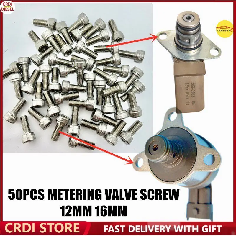 50 Stück 12mm 16mm 26mm Elektrische Einspritzpumpe Dosiereinheit Kraftstoff-Dosierungsventil Befestigungsschraube – Detail 1