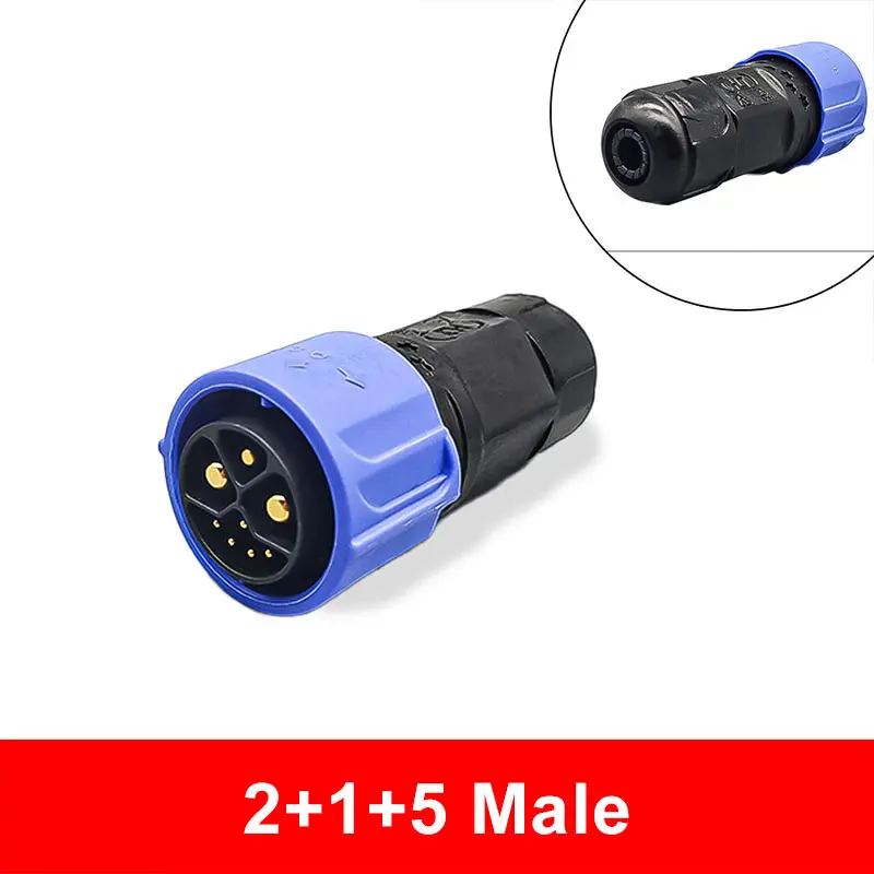 2+4/2+6 Charging Plug Socket Male Female 2+1+5 E-Bike Lithium Battery Connector Electric Vehicle Charging Port Cord Adapter