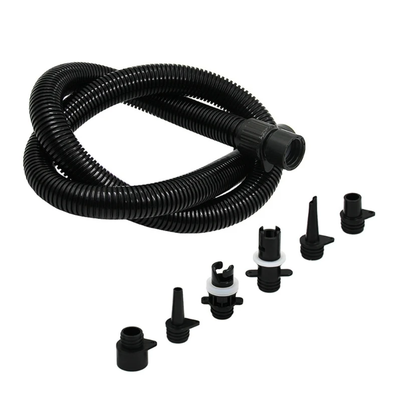

1 Meter Long Air Pumps Hose with Interchangeable Nozzles for Rafts & Surfboards 090E