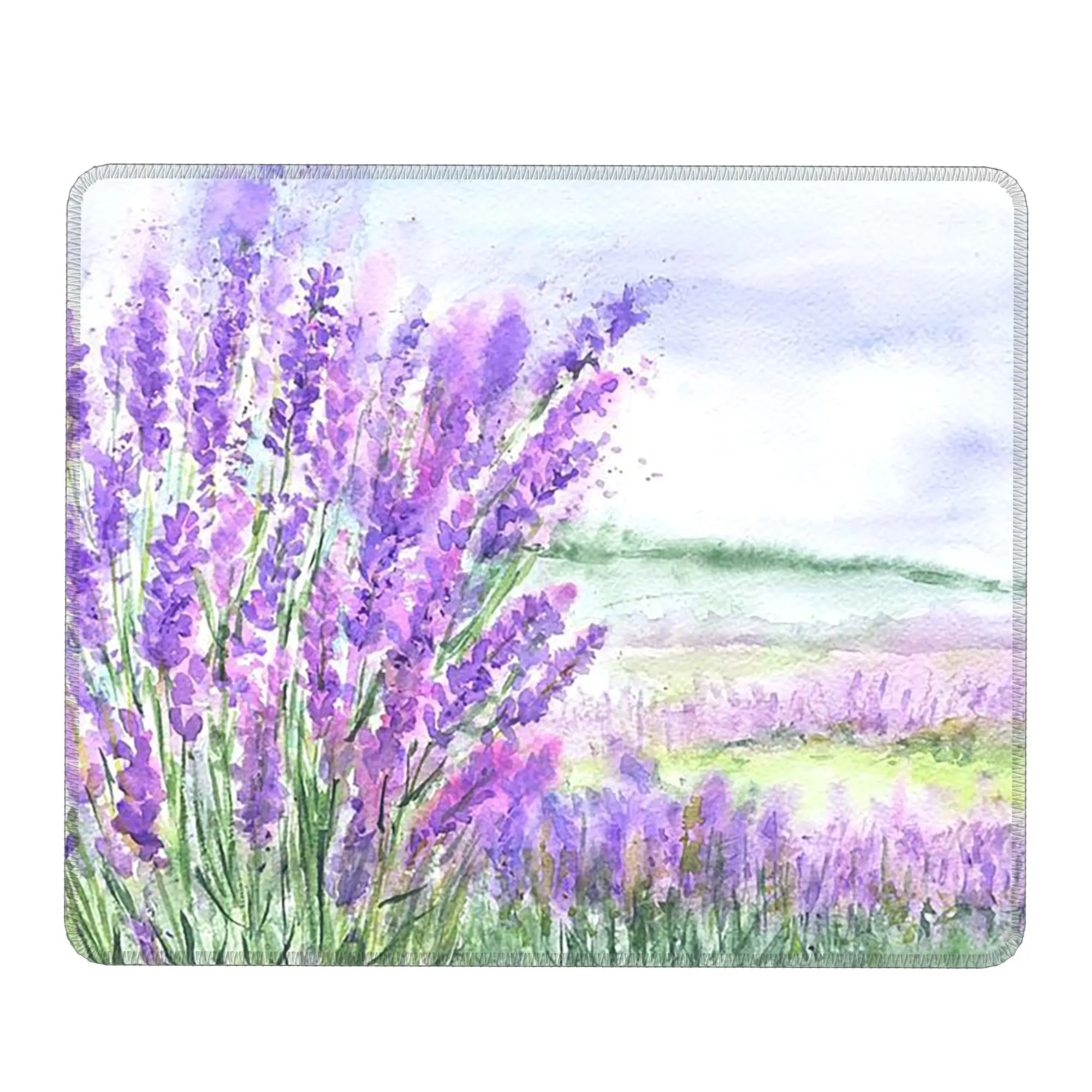 Purple Lavender Flowers Oil Painting Mouse Pad Computer Keyboard Mouse Mat Gaming PC Laptop Desk Mat Office Table Mats