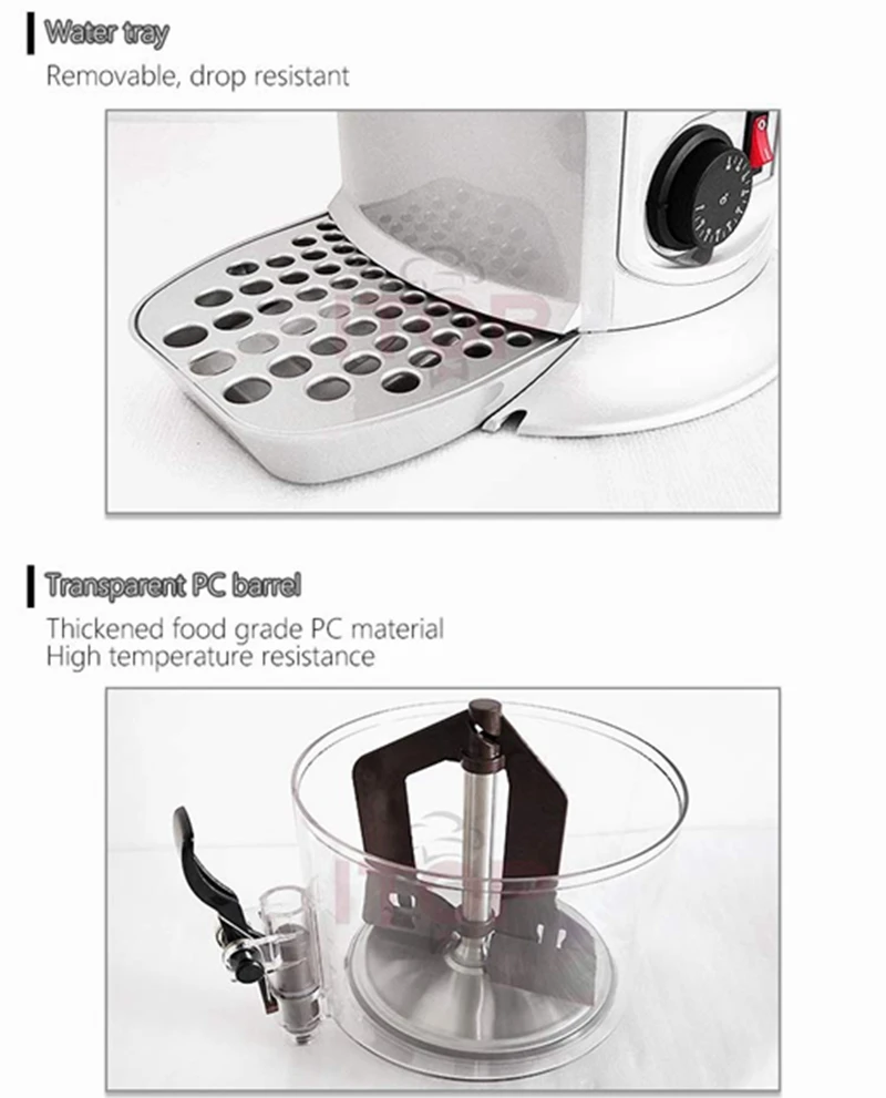 ITOP 3L Hot Chocolate Machine Chocolate Dispenser Rotary Blender Mixer Warmer for Chocolate Milk Coffee Cocoa Melting Maker