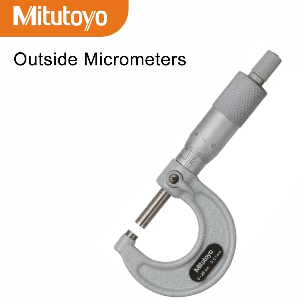 Original Mitutoyo Outside Micrometer Measuring Tool 103-137/138 0-25mm/25-50mm/50-75mm/75-100mm 0.01/0.001mm