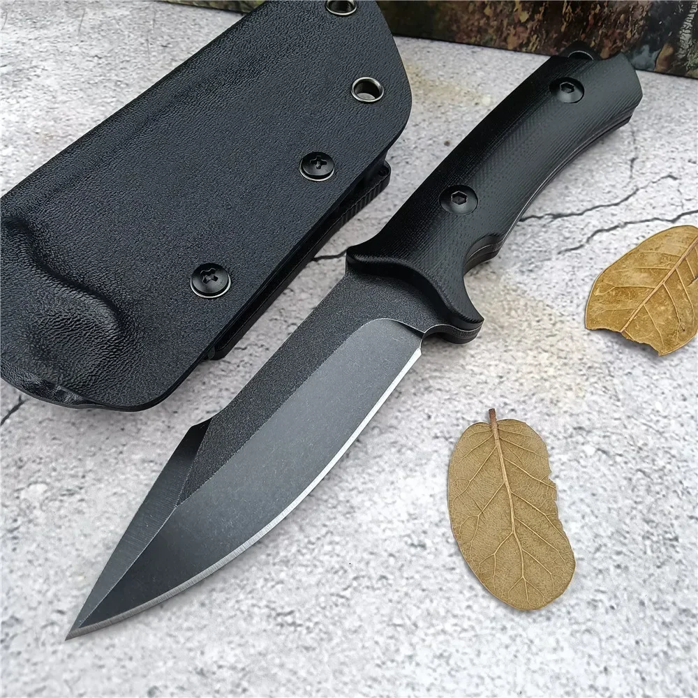 

Fixed with Kydex Sheath Pocket Straight Knife G10 Handle Outdoor Survival Camping Hunting EDC Tools Combat Tactical Self-defense