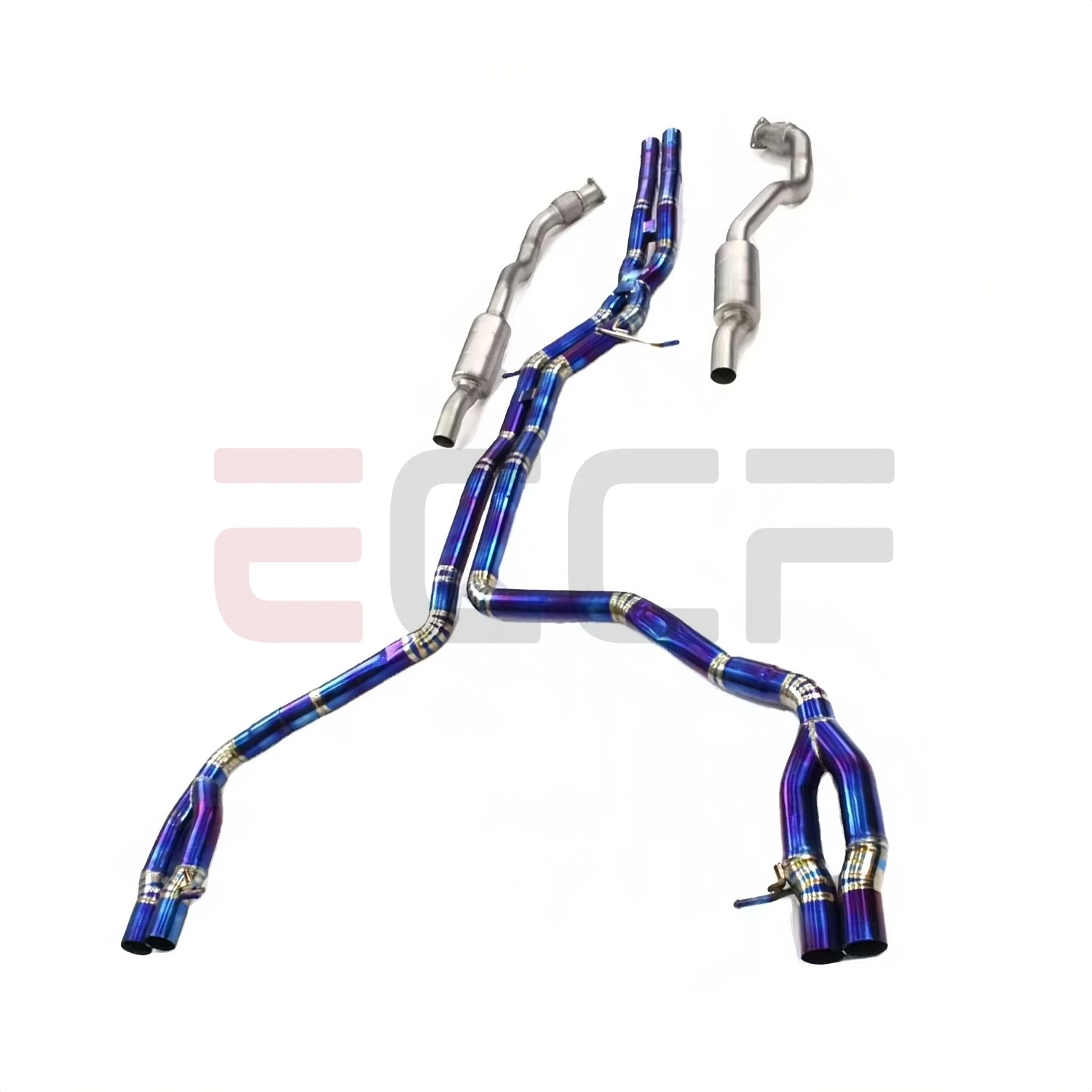 Sporty Titanium straight pipe Catback exhaust With Front pipe For Audi S6 S7 RS6 RS7 C7 Plug and Play Performance Upgrade