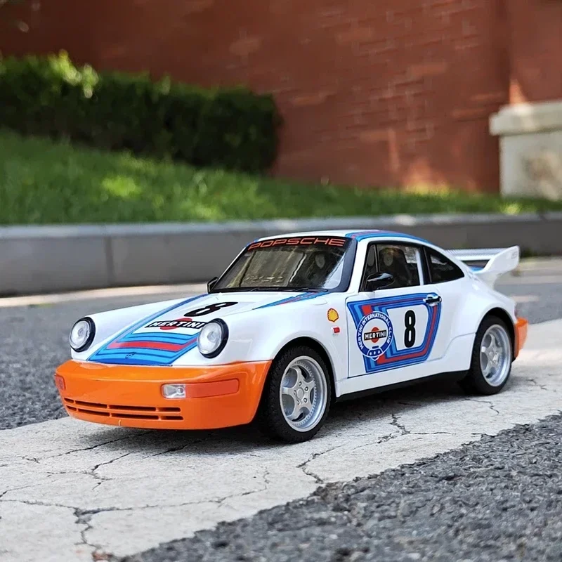 

1:24 Por 964 High Simulation Diecast Metal Alloy Model Car Sound Light Pull Back Collection Kids Toy Gifts F588