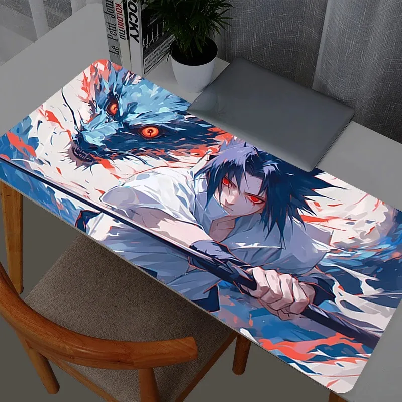 Mauspad Gamer Notebook Spiele Mauspad XXL Tastatur Pad Großes Mauspad Mauspad Gaming Naruto Itachi Uchiha Schreibtischunterlage
