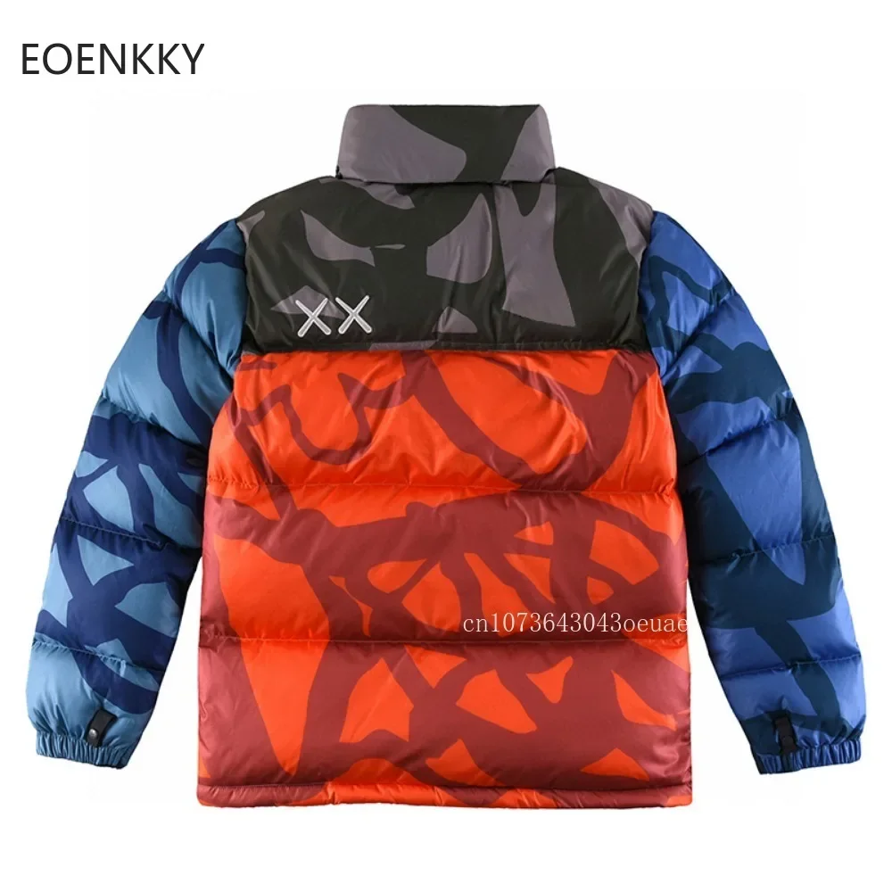 EOENKKY Face 1996 Men's Classic and Fashionable Down Jacket 700 Embroidery Men Outdoor Casual Jacket Women's Winter Down Jacket