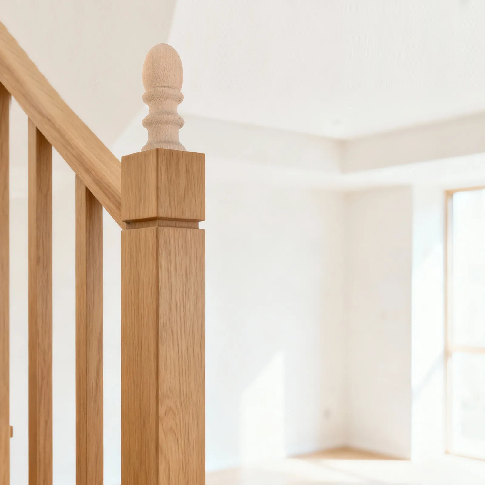Wooden Finials for Furniture Decorative Unfinished Dowel Caps for Bed Posts Curtain Rods Staircases DIY Crafts Home Interior