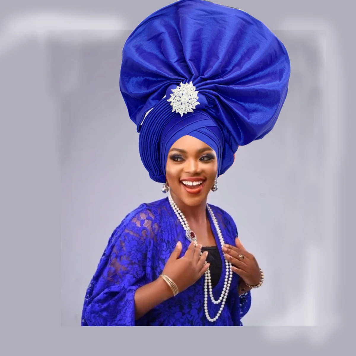 Mulheres Boné de Turbante Africano, Auto Gele Headtie, Festa de Casamento Chapelaria, Feminino Cabeça Wraps, Diamante Autogele Cabeça Laços, Za Fashion