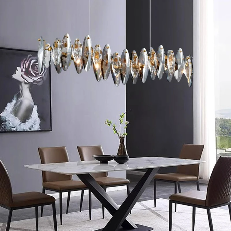 Home Decoration Pendant Lights Luxury Crystal Living room Chandelier Dining room Pendant lamp Ceiling Light indoor Lighting