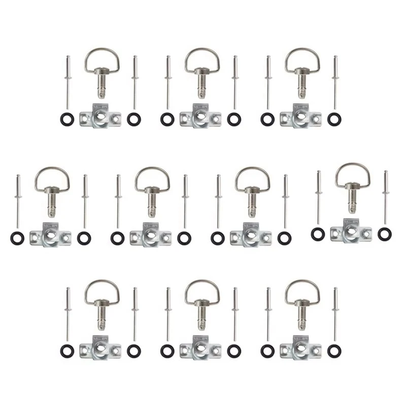 Hot Selling-Quick Release D-Ring Turn Rivet Race Fairing Fastener Universal 17Mm Clip Kit For Motorcycle Bodywork Panel