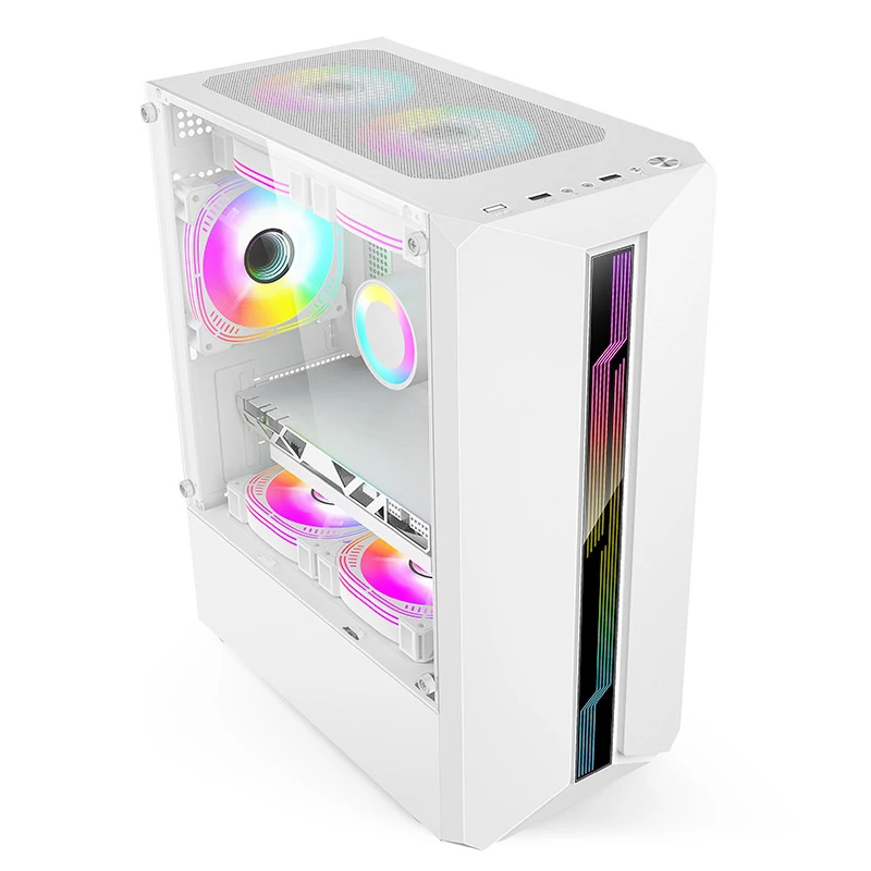 Boîtier de tour de châssis principal d'ordinateur de bureau transparent de cas de PC pour la carte mère de MINI-ITX de M-ATX 240mm