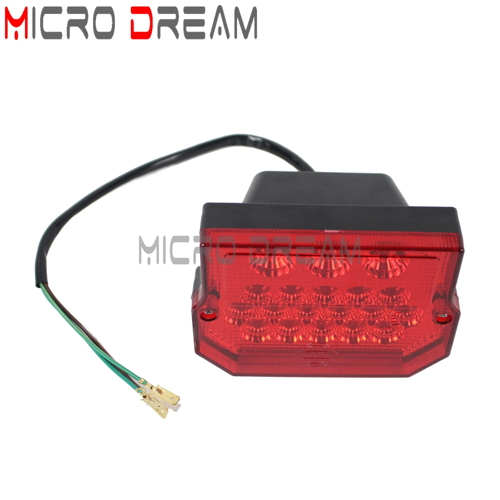 E15 Motorcycle 22pcs LED Brake License Plate Light Tail Light For MZ ETZ 150 250 251 301 Simson SR50 S51 SUZUKI TS125 150 250