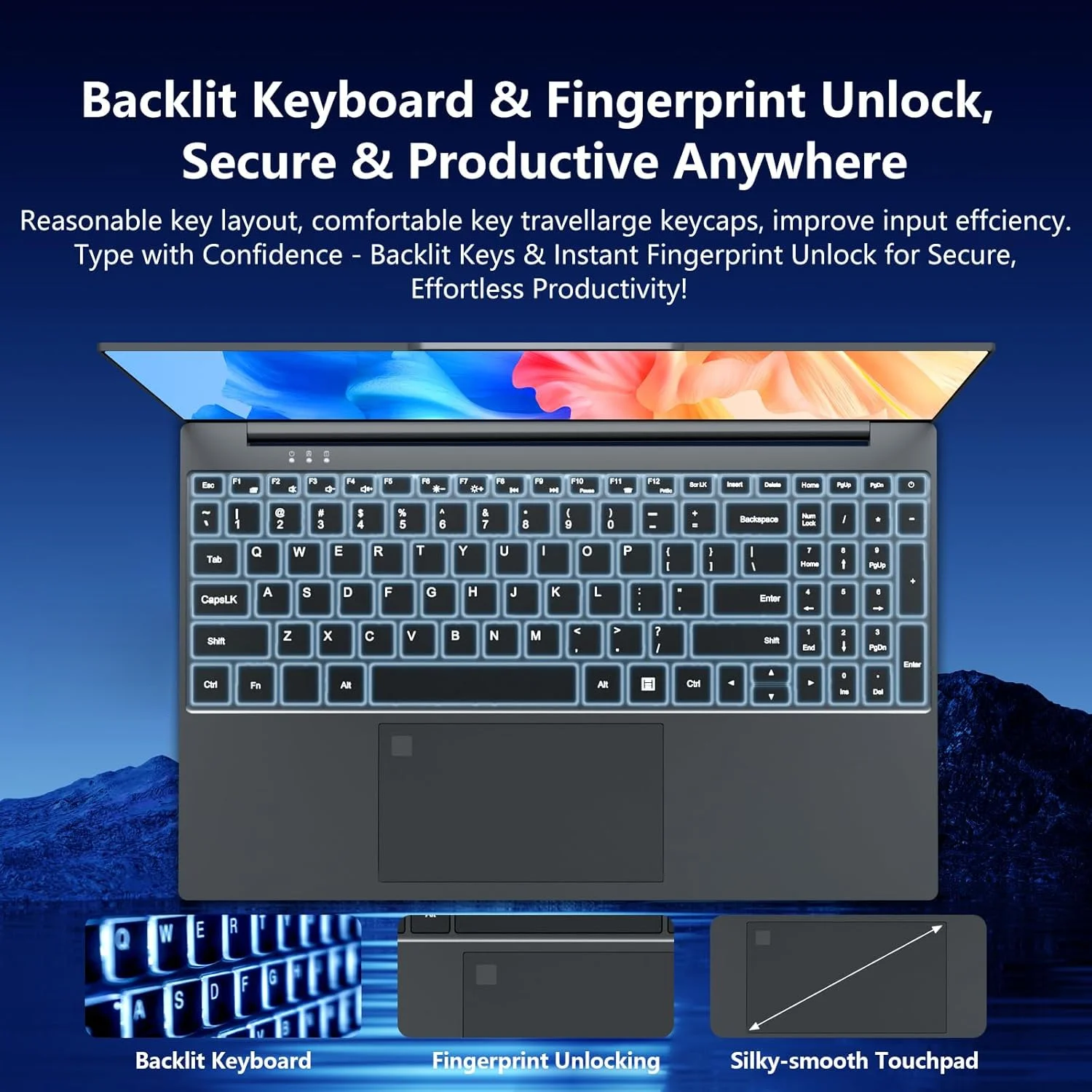 New 15.6 inch Portable Laptop Intel Core i9 9900U Computer Windows 11 Pro 16GB DDR4 1TB SSD Office Notebook PC Gaming Laptops