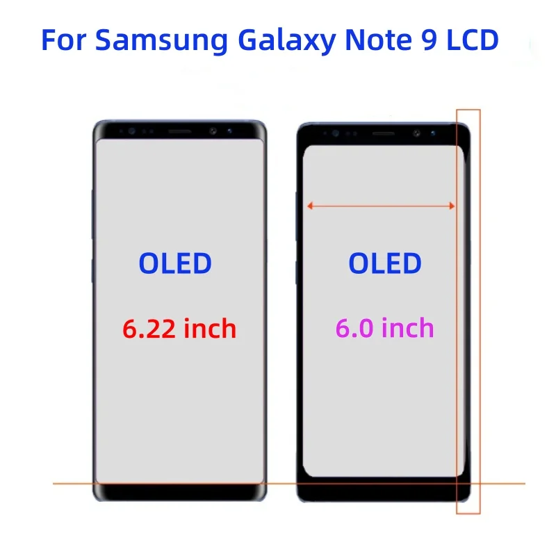 Super OLED Note9 N960 Display For Samsung Galaxy Note 9 N960F N960DS LCD +Touch Screen With Frame Digitizer Replacement