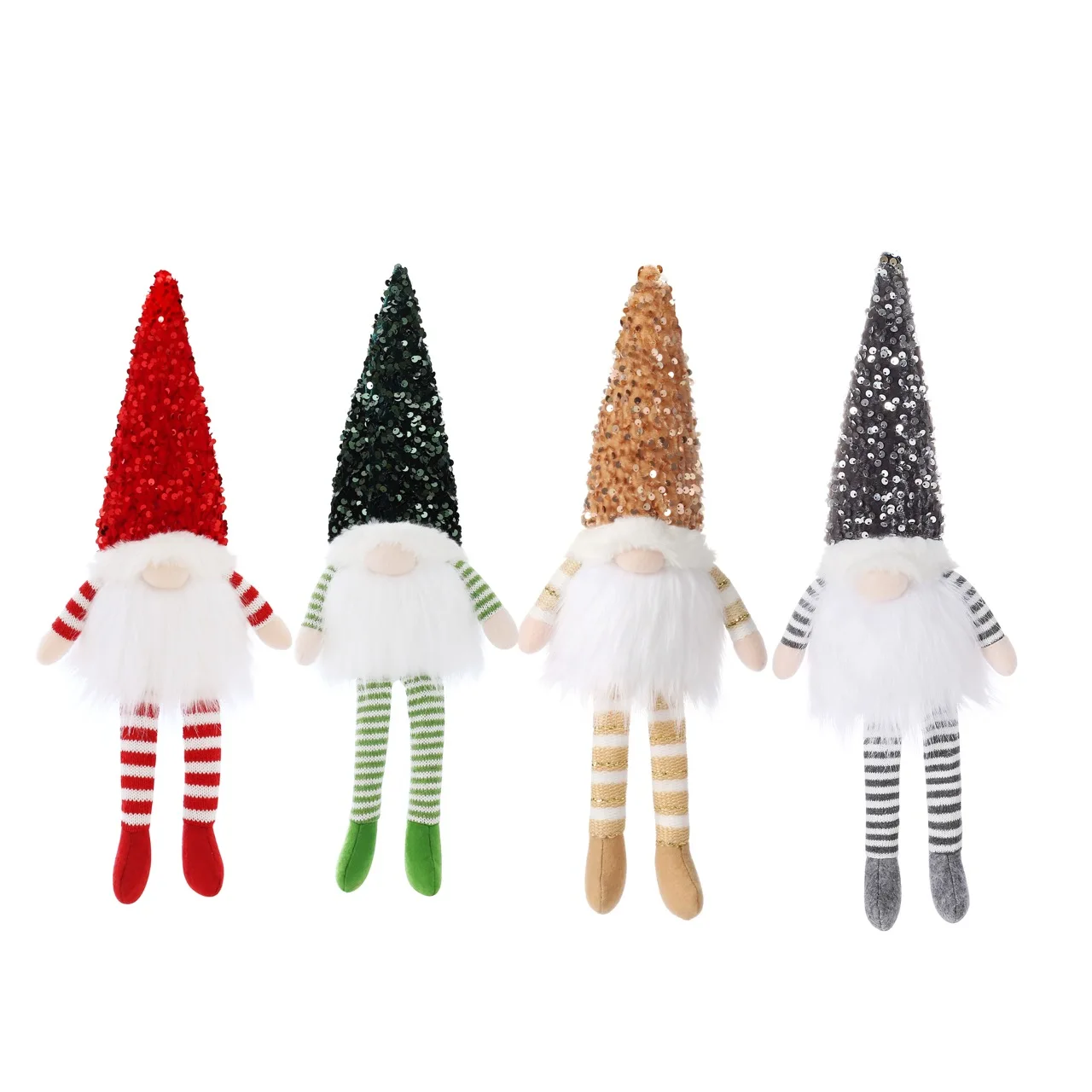 2024 Christmas Decorations LED Gnome Sequins Faceless Doll Night Light for Home Holiday Xmas Ornament Gift Navidad New Year