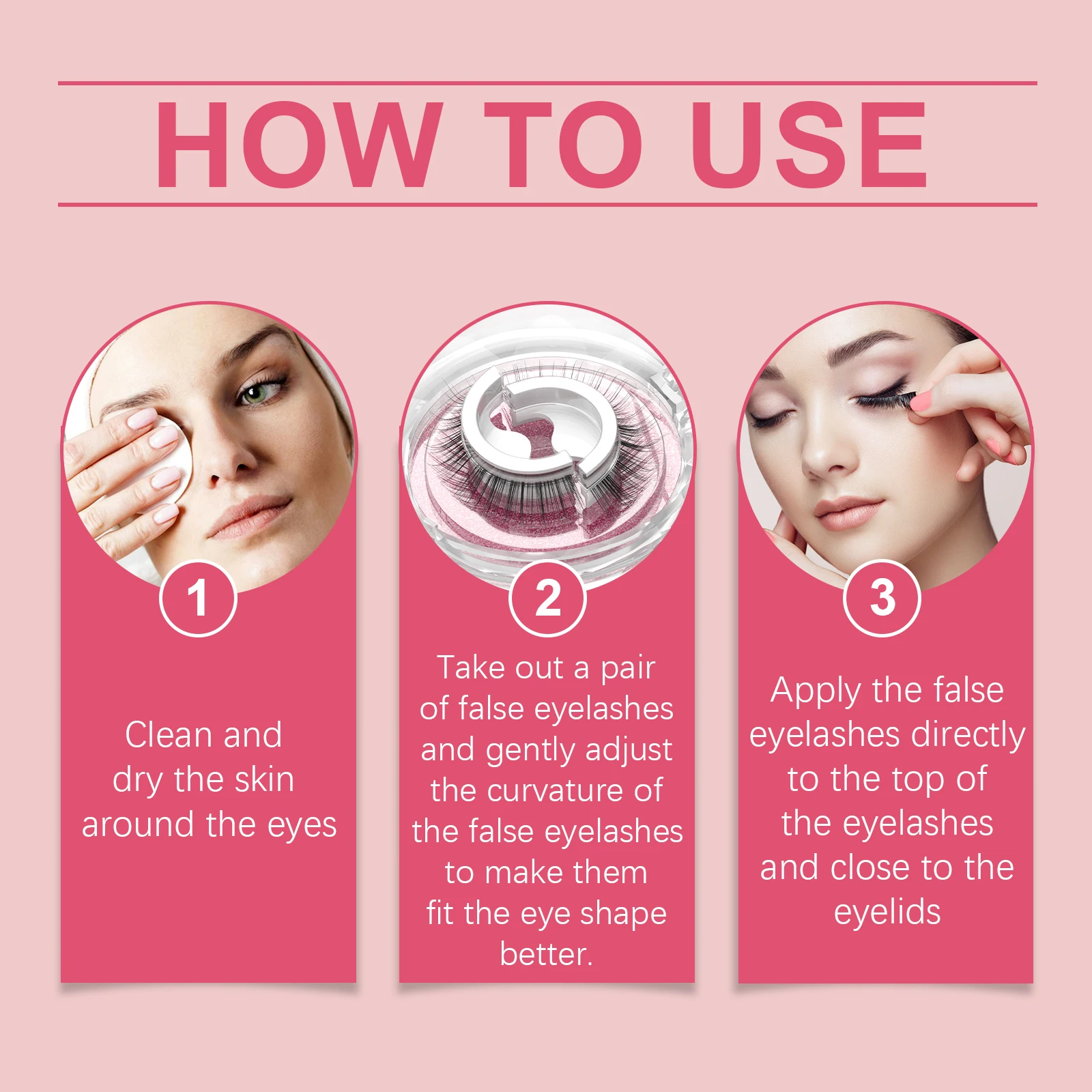 EELHOE Dikke/lange/gewone Zelfklevende Wimpers Lijm Gratis Herbruikbare Volledige Strip Wimper Dikke Natuurlijke Make-Up Tool Valse wimpers