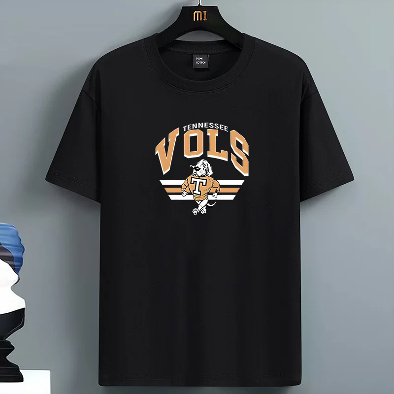 

2025 For Men's summer 100% pure cotton loose creative Funny Dog print casual slim round-neck short-sleeved T-shirt top