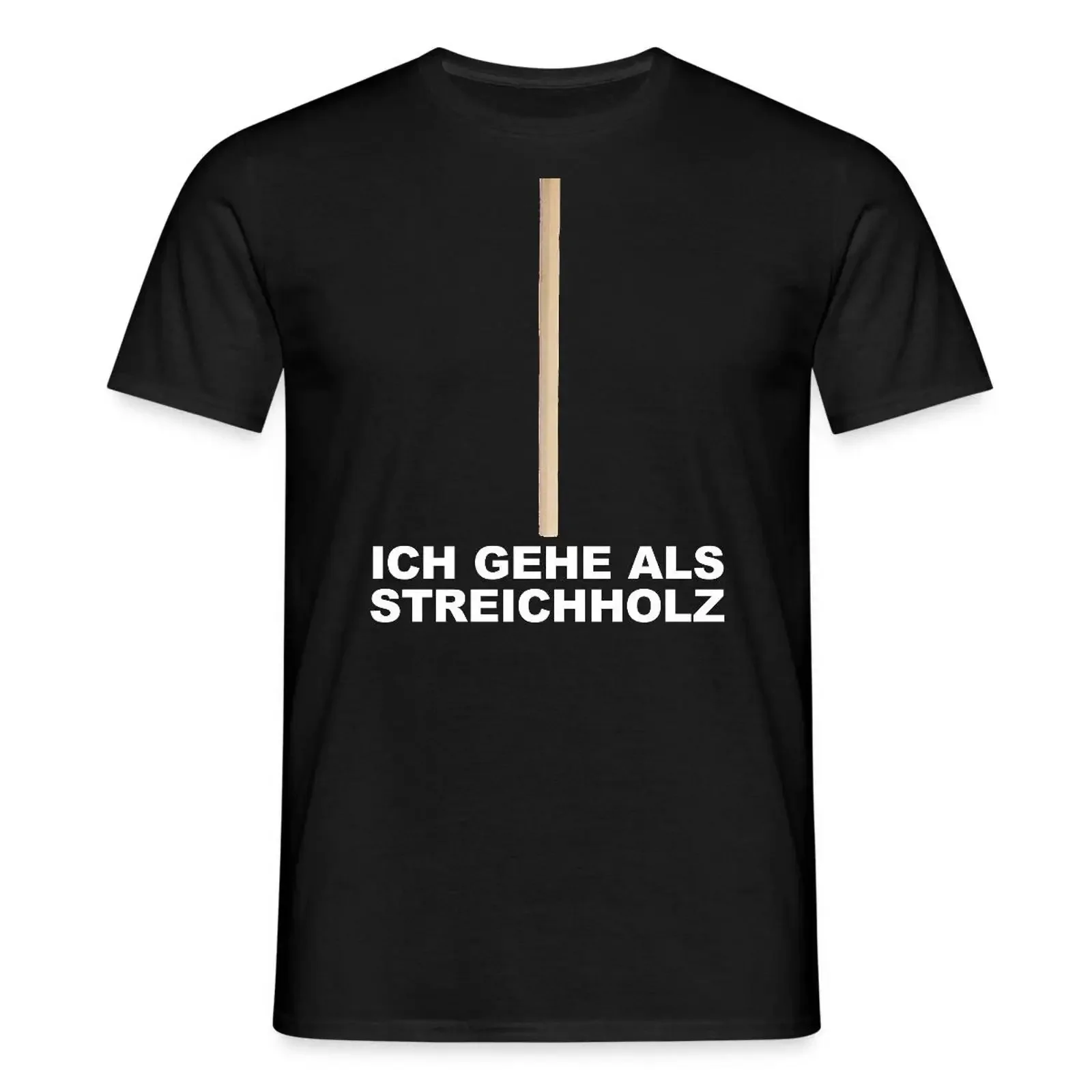 Camiseta de hombre Ich Gehe Als Streichholz Kostüm Karneval, estilo vintage, lavada, ligeramente elástica, con diseño gráfico.