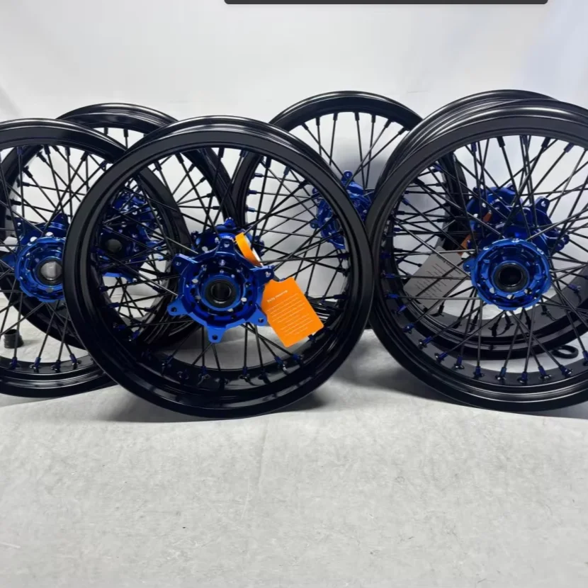 

Комплект алюминиевых колес 17 дюймов для мотоциклов YZ YZF, полный комплект колес для супермото, запчасти для мотоциклов, заводская цена