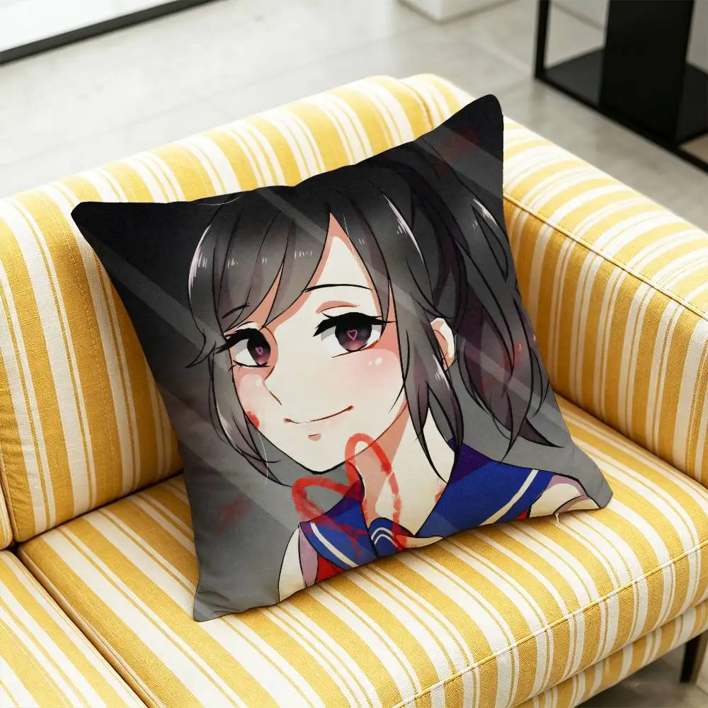 For Yandere Simulator Osana Ayano Throw Pillow Cover Case Decorative Pillowcase Accent Cushion Covers Living Room