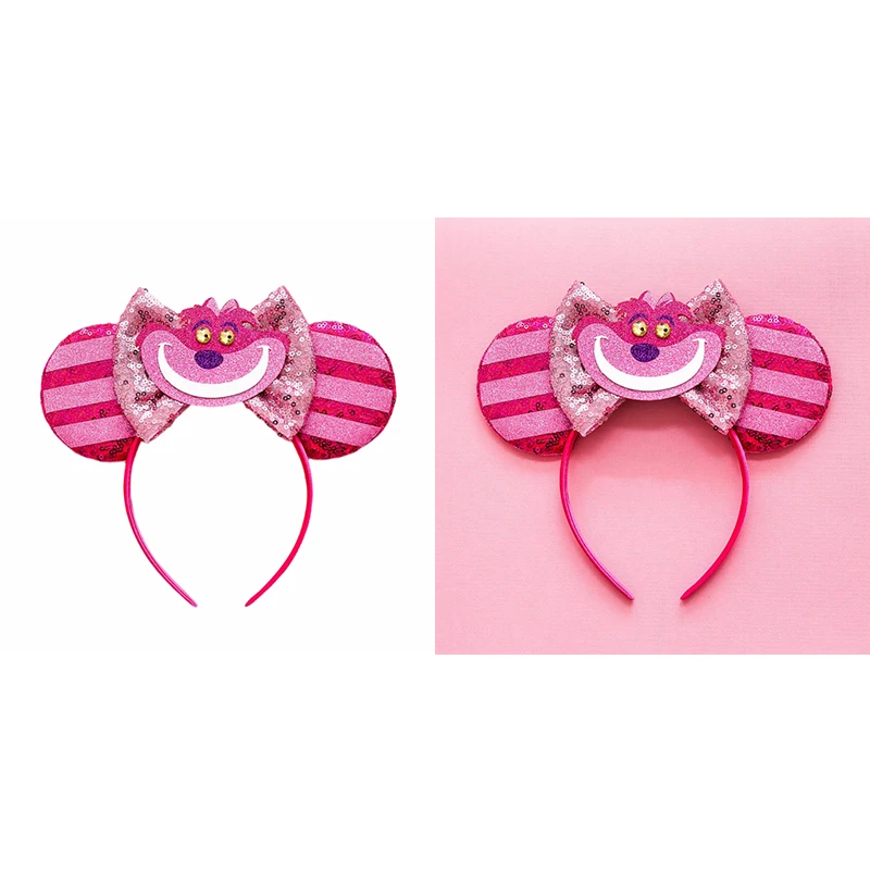 

Disney Fall Winter Bow Hairbands Kids Alice In Wonderland Hair Band Baby Smile Cheshire Cat Ears Headbands For Women Party Gifts