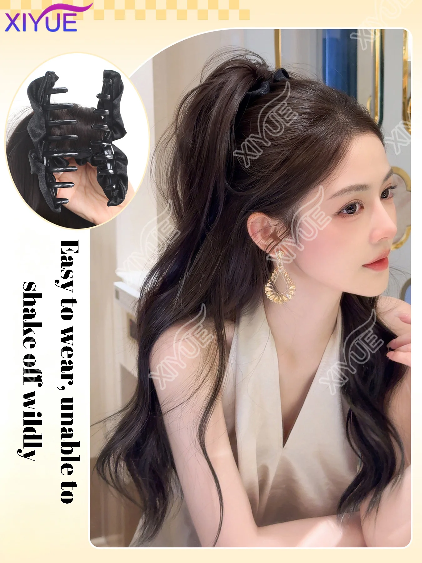 XIYUE Synthetic Cloud grasping with a slightly curled Ponytail Hair Extensions For Women Hair