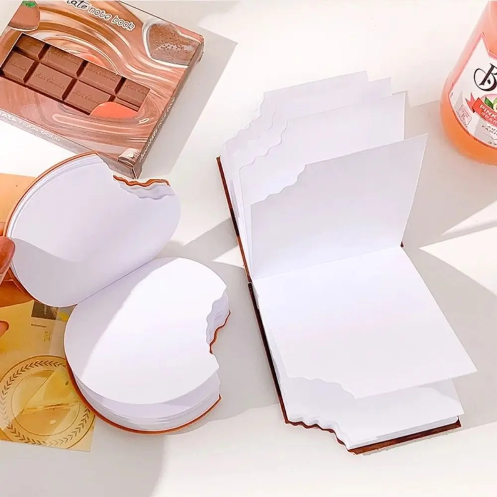 1 PCS Funny Chocolate Cookie Notepad Aesthetic Creative Memo Note Paper Simple Hand-tear Message Paper