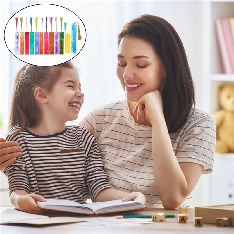 

Practical-Bookmark With Tassel Silicone Resin Mold Rectangle Leaves Texture Flower Shaped Epoxy Silicone Casting Molds Bookmark