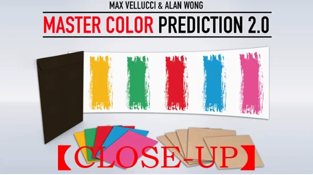 Professional 9×6.5cm Close-Up Master Color Prediction 2.0 by Max Vellucci Mentalism Trick with Special Mechanism Perfect for Bar