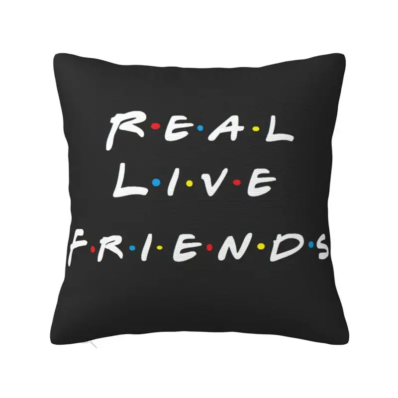 Custom Luxury Real Live Friends Cushion Cover 45x45cm Polyester Pillow for Car Square Pillowcase