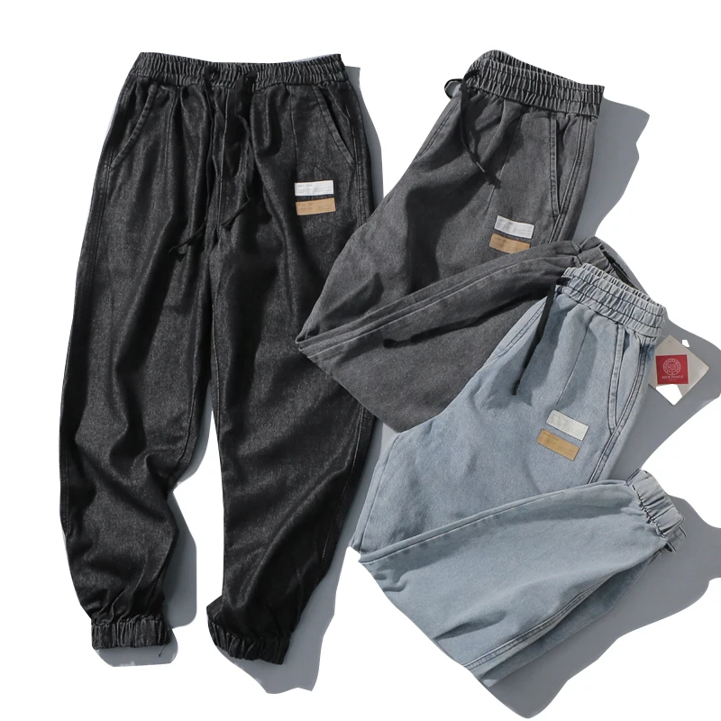 

Мужские джинсы Waed Denim свободного кроя, весенне-осенние, новые, в стиле Харадзюку, повседневные, прямые, со средней посадкой, длинные брюки