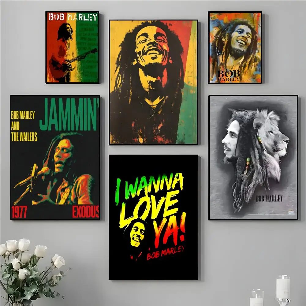 No Woman Cry Legendary Bob Marley Poster Adesivos de pôster de alta definição, presentes ideais para corredores de salas de estar
