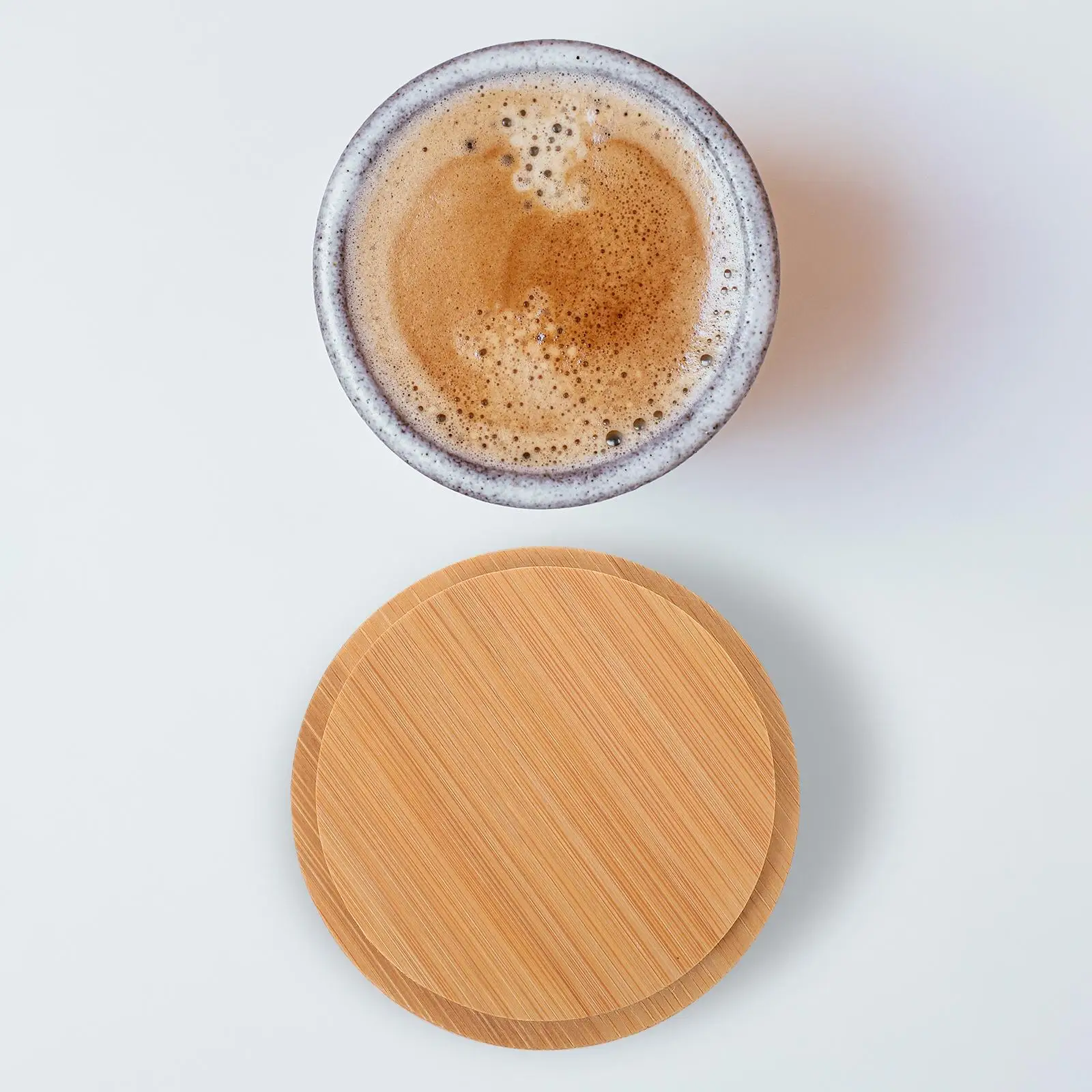 

3pcs Bamboo Cup Lids Smooth Surface Easy Clean Modern Design Practical Covers Airtight Seal Hot Mugs Kitchen Bar Accessories