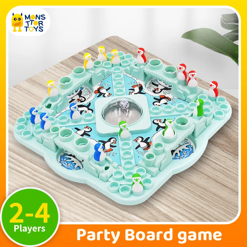 Children\'s Party Games Toy Penguin Jump Board Game 4 Players Interest Challenges Checker Family Parent-child Interaction for kid