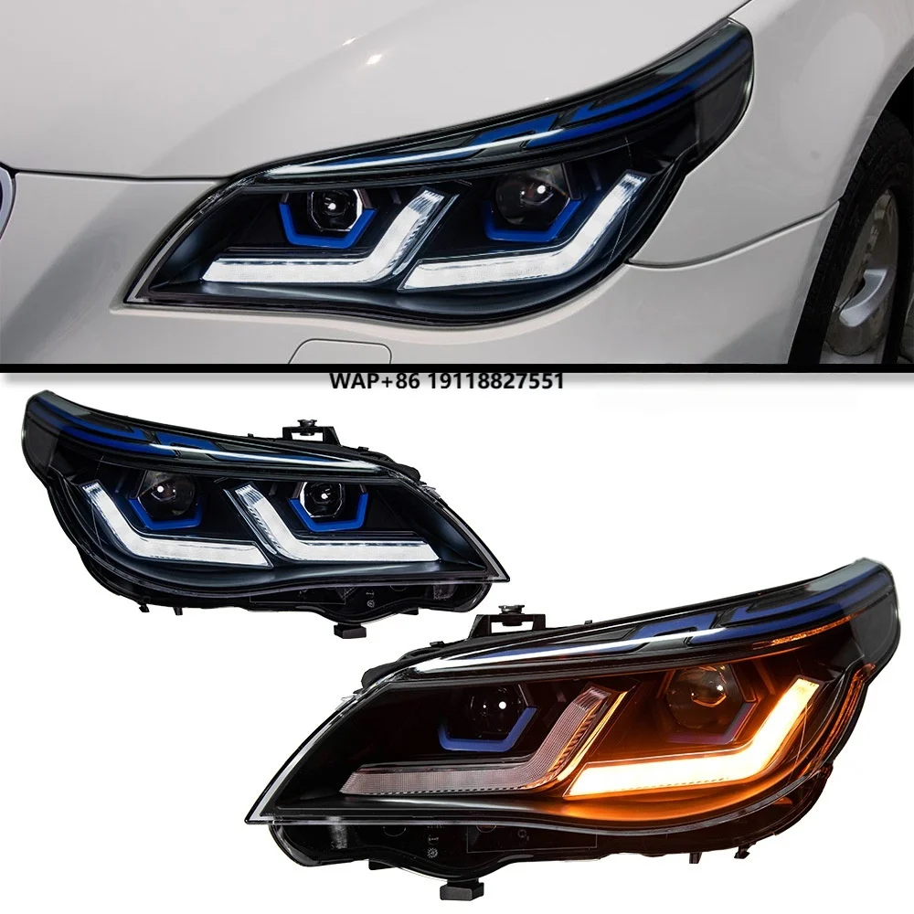 

Auto LED Headlight For Class E60 2003-2010 Assembly Modification Thunder Edition Blue Daytime Running Turn Signal Lights