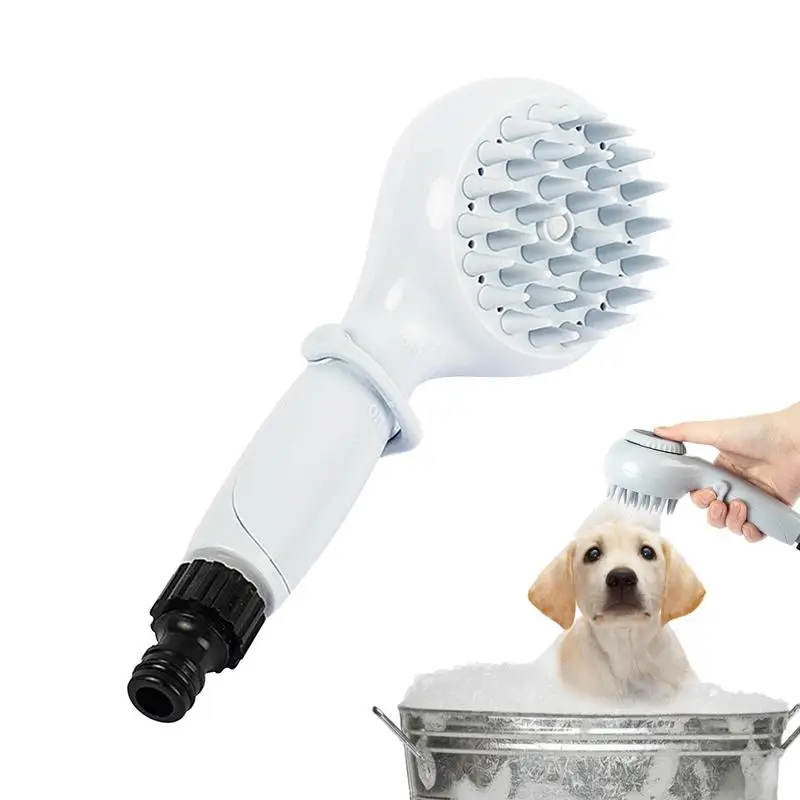 

Shower Head For Dogs Puppy Washing Brush Non-Slip Lightweight Pet Shower Head For Camping Fitness Bathtub Travel Outdoors