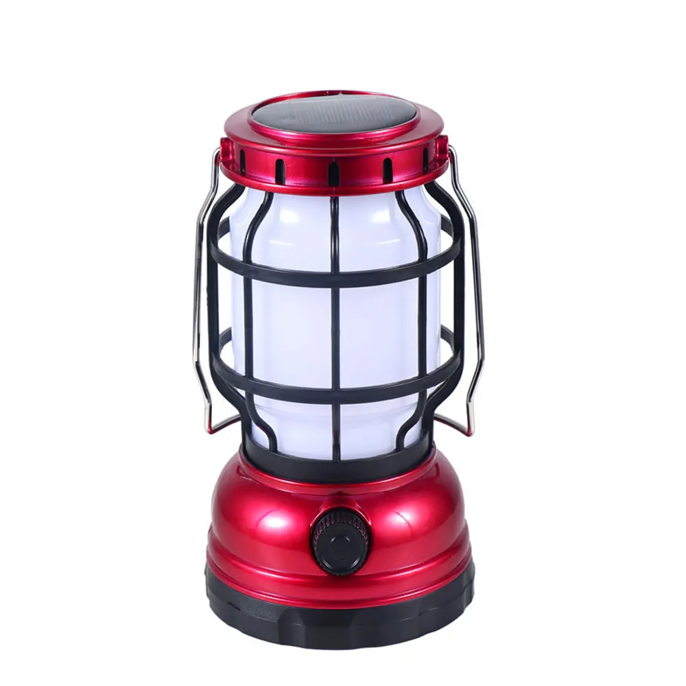 Solar Powered Camping Light Retro Kerosene Lamp Flame Light Portable Lantern USB Rechargeable Outdoor Indoor Nightlights