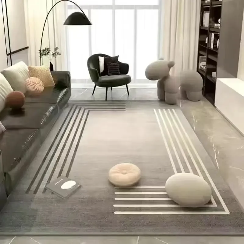 Crystal Pile Living Room Dirty Resistant Easy Care Non-Slip Carpet Premium Feeling Large Sofa Coffee Table Rugs