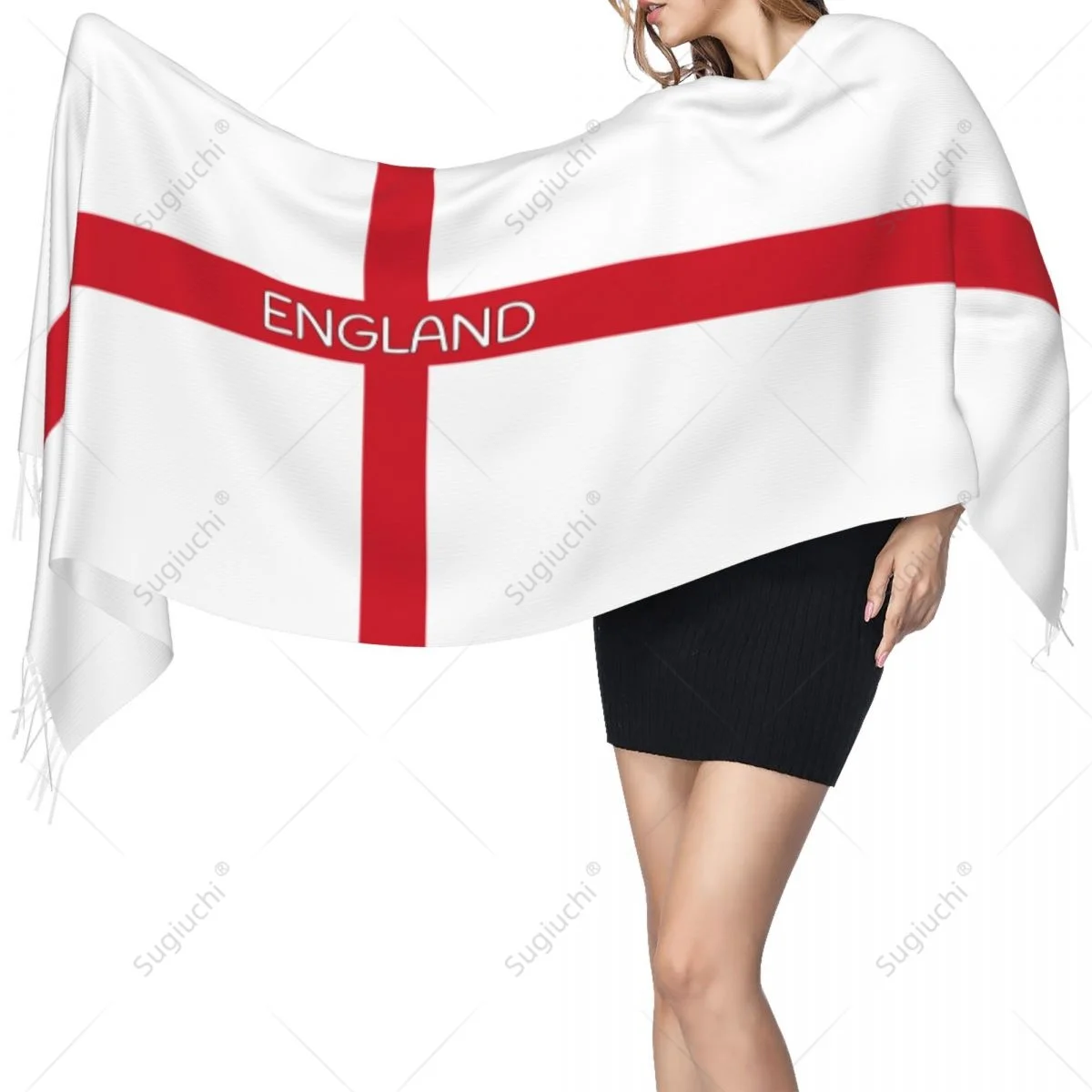 

England Flag Scarf Pashmina Warm Scarves Shawl Wrap Hijab Spring Winter Multifunction Unisex