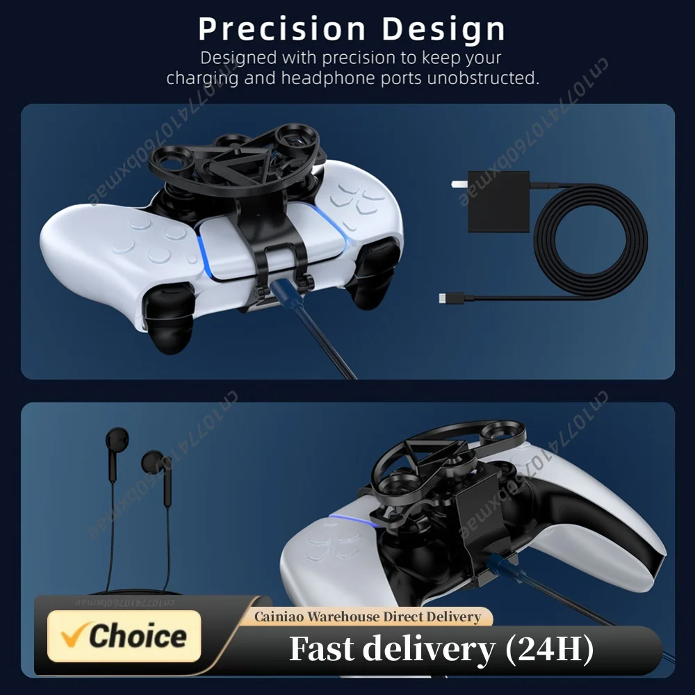Mini Handle Steering Wheel for PS5 Controller Simulates Car Steering Wheel 3D Printing Racing Games Steering Wheel Replacement