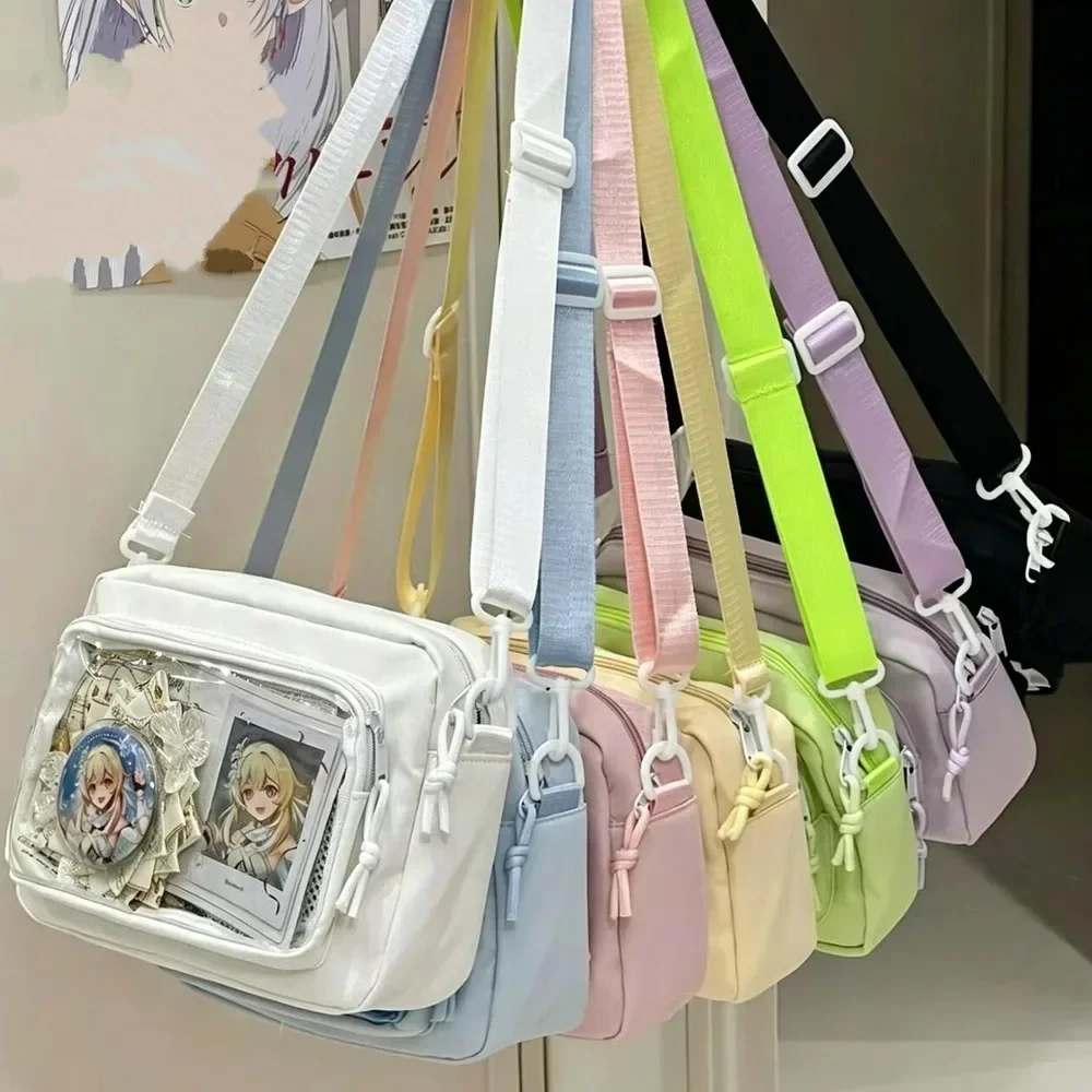 Neue Y2K Mini Anime Ita Tasche Tragbare Outdoor Kleine Umhängetasche Niedliche Mädchen Transparente Schultertasche Otaku DIY Comic Display Tasche – Detail 1