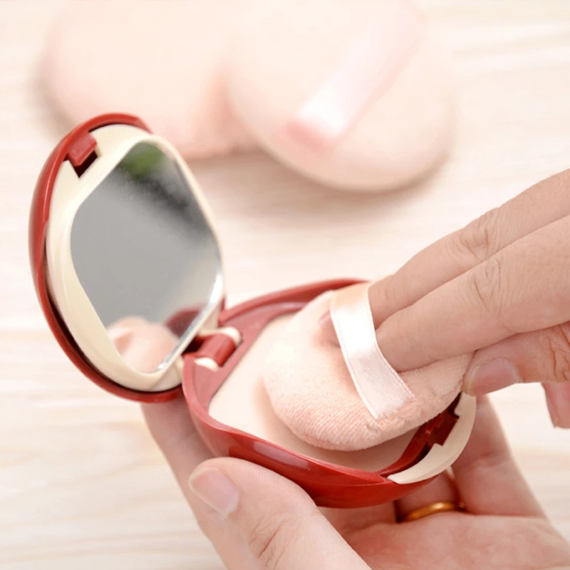 36/12 pezzi soffio per cipria per trucco soffio compatto per fondotinta in puro cotone spugna morbida piccoli soffio cosmetico con manico per cipria