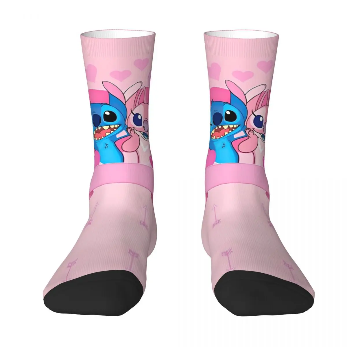 Stitch Cartoon Stockings Couple Socks Quality Novelty Socks Autumn Running Anti-Slip Pattern Socks Gift Idea