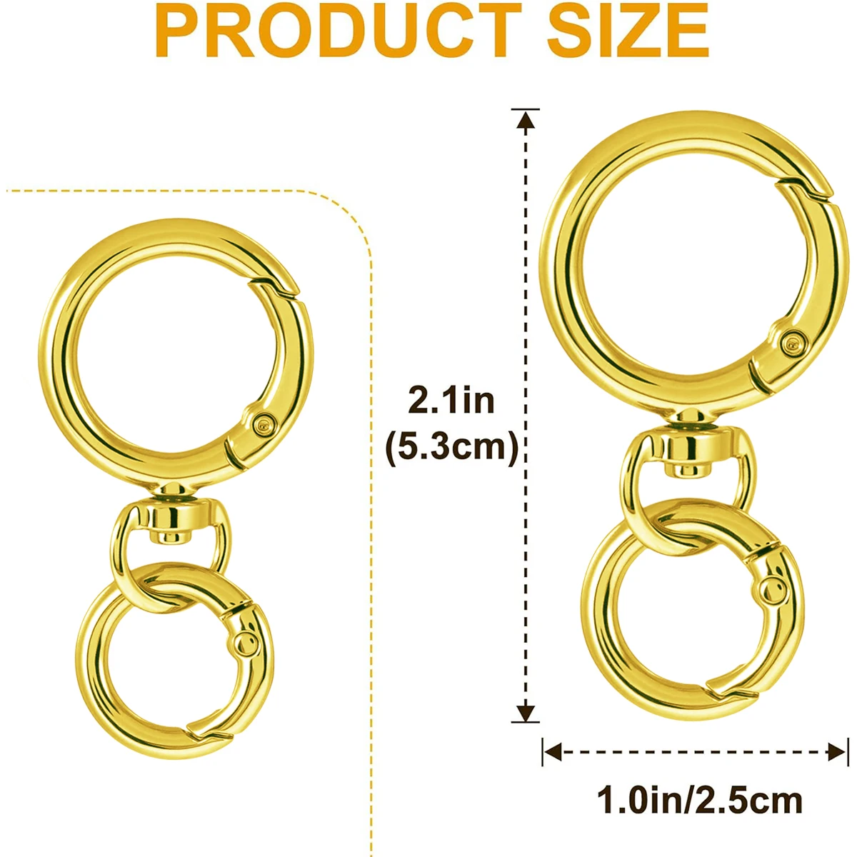 Round Keychain Clasps and Spring Snap Rings