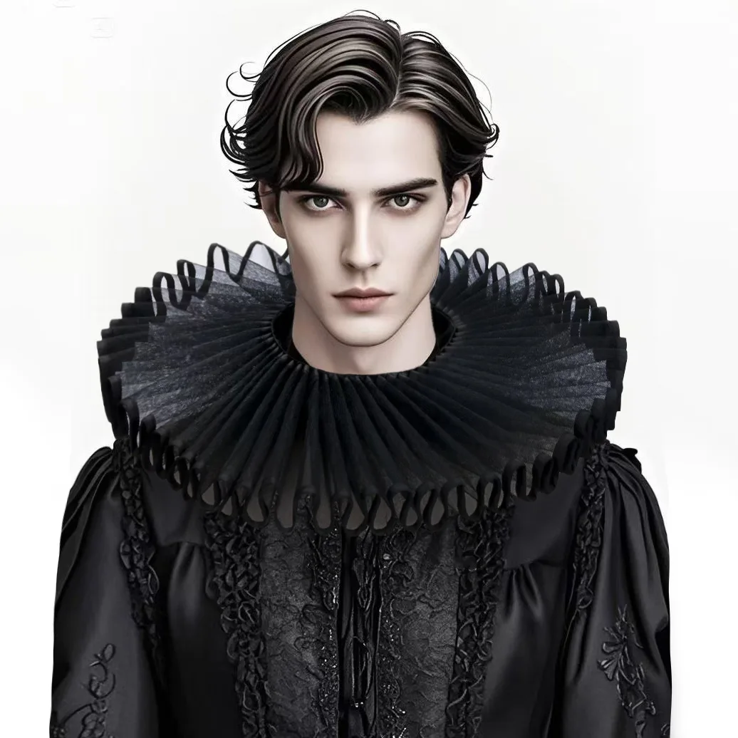 Halloween Carnival Party Cosplay Props The Middle Ages Noble Literary Arts Ruff Retro Collar Stage Performance Accessories