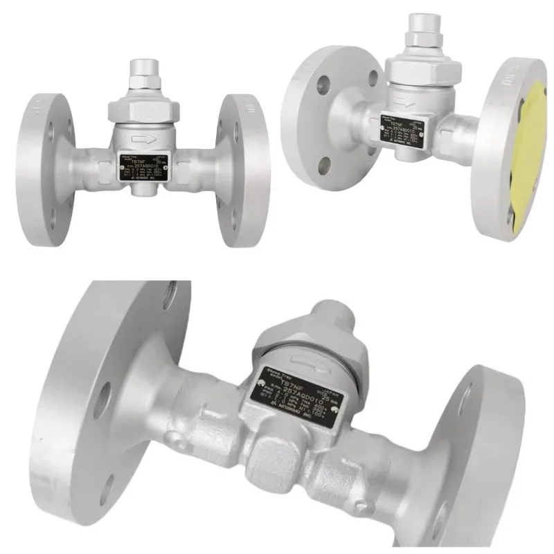 MIYAWAKI Original TB7NF Bimetal Temperature Steam Trap Carbon Steel Flanged Connection 1/2In 1In for Water Printing Laundry