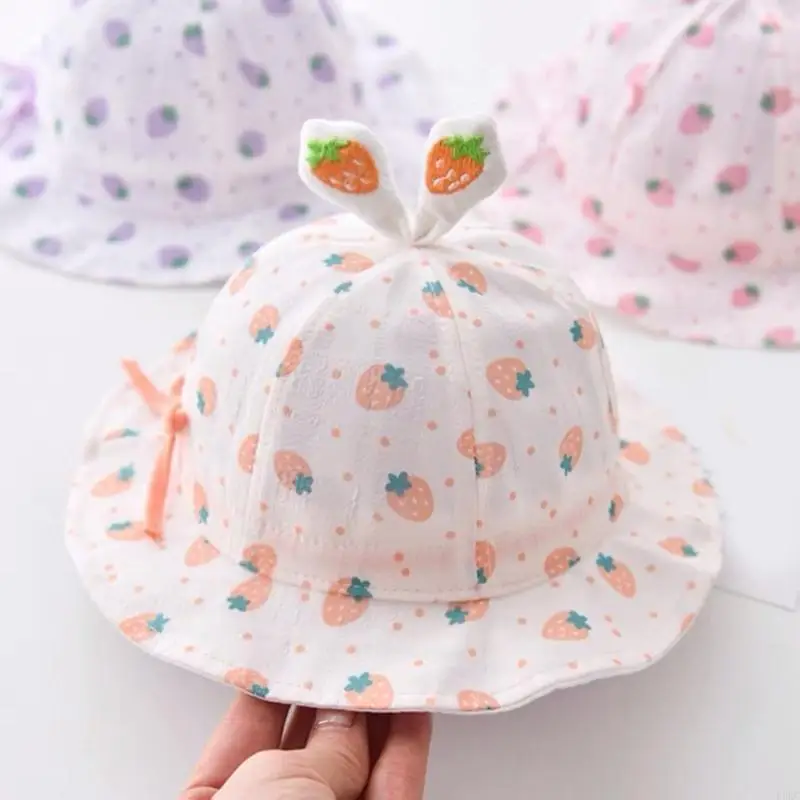 

F3KC Летняя кепка от солнца для малышей, шляпа-ведро с широкими полями, шляпа с козырьком, гибкая шляпа, детский головной убор