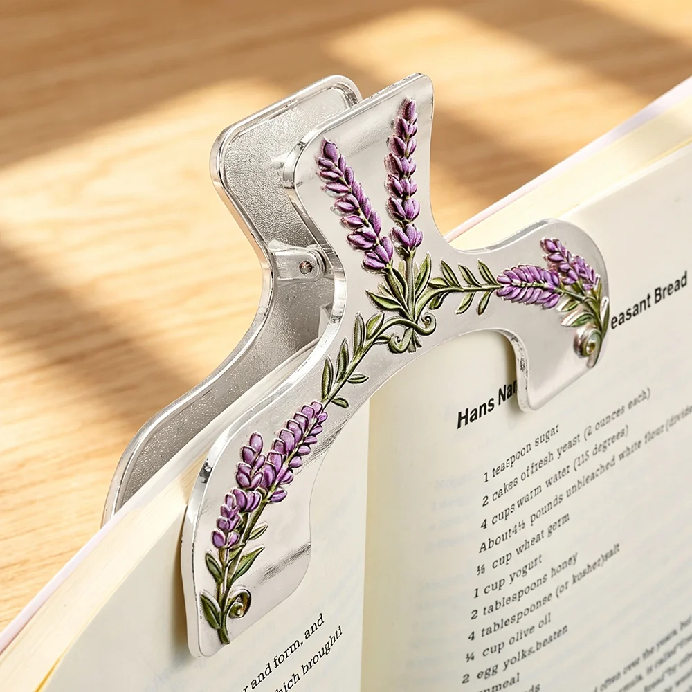 Floral Book Page Holder Clips Metal Book Page Clips Decorative Flower Bookmarks Reading Book Clips Page Markers for Books